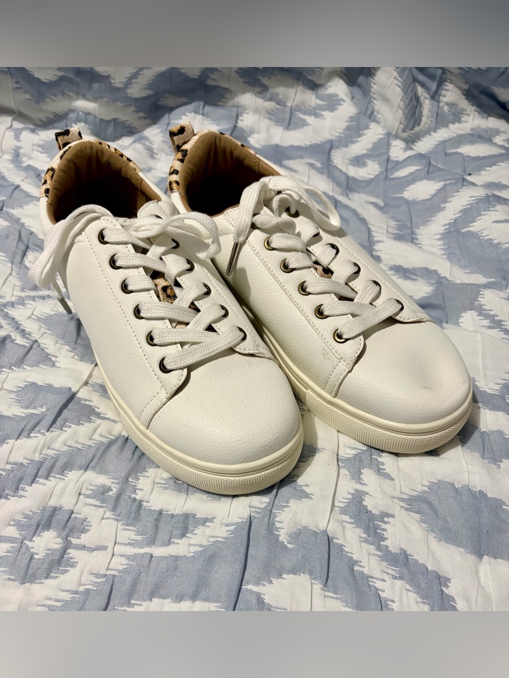 Maurice’s White & Cheetah Shoe